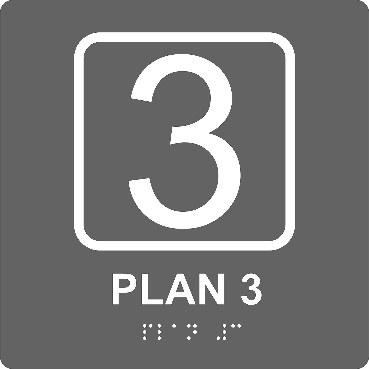 Taktil skylt - Plan 3