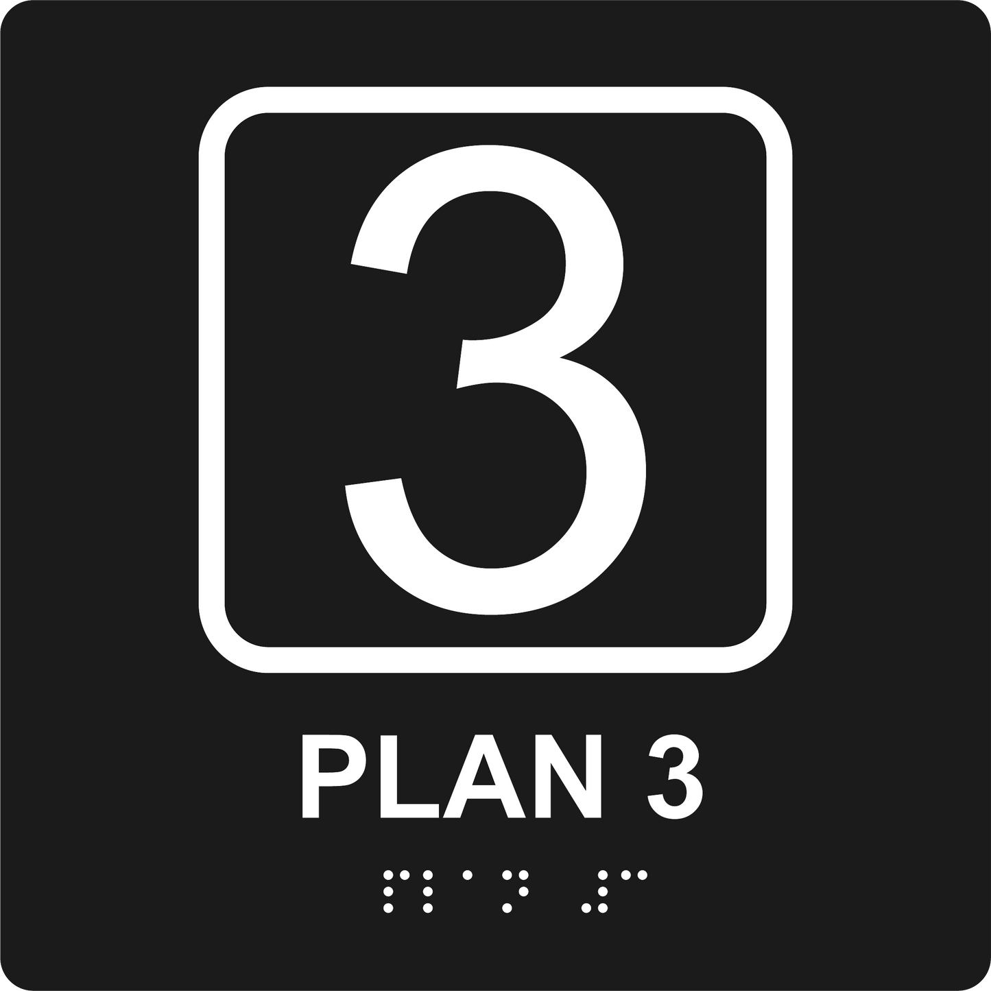 Taktil skylt - Plan 3