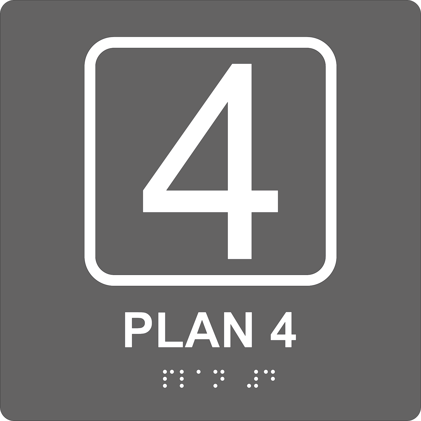 Taktil skylt - Plan 4