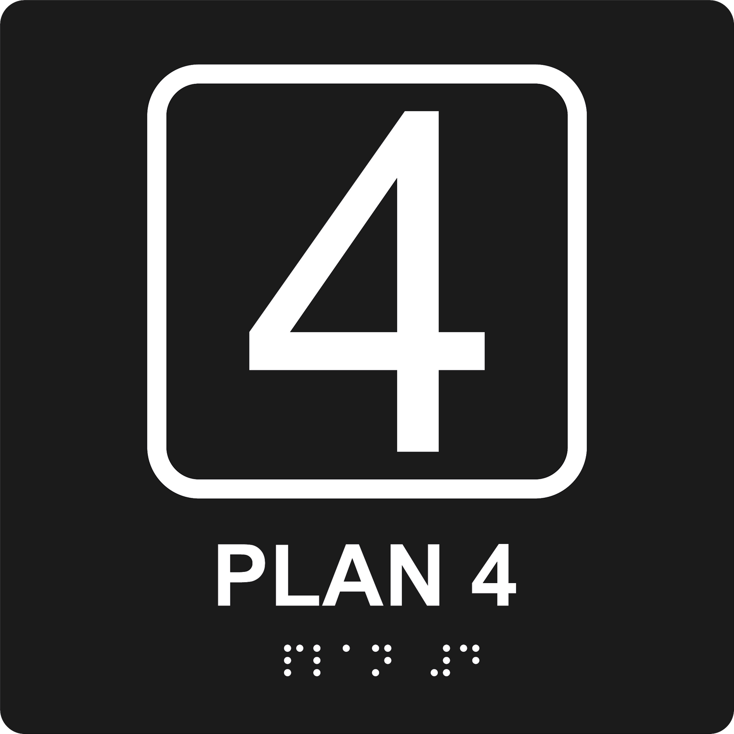 Taktil skylt - Plan 4