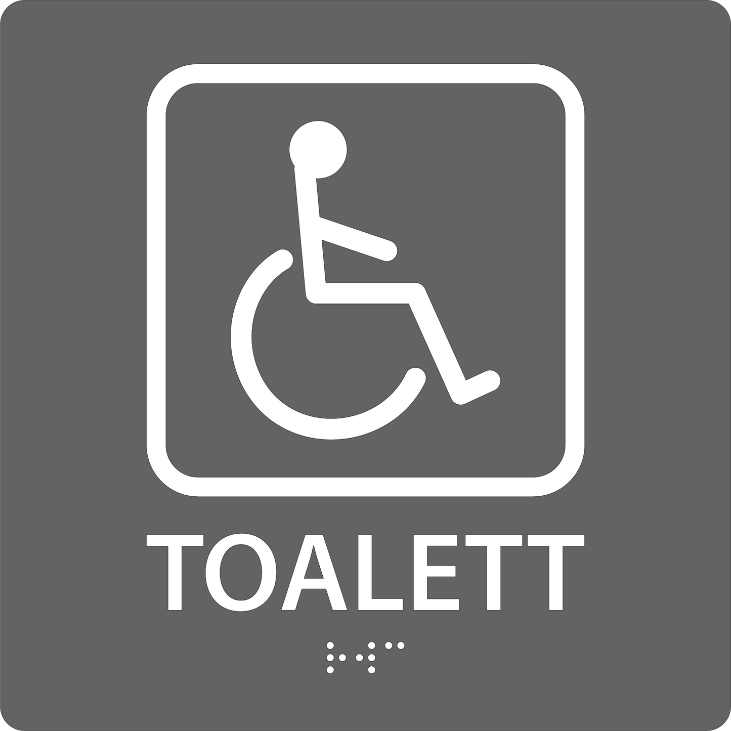 Taktil skylt - Toalett RWC