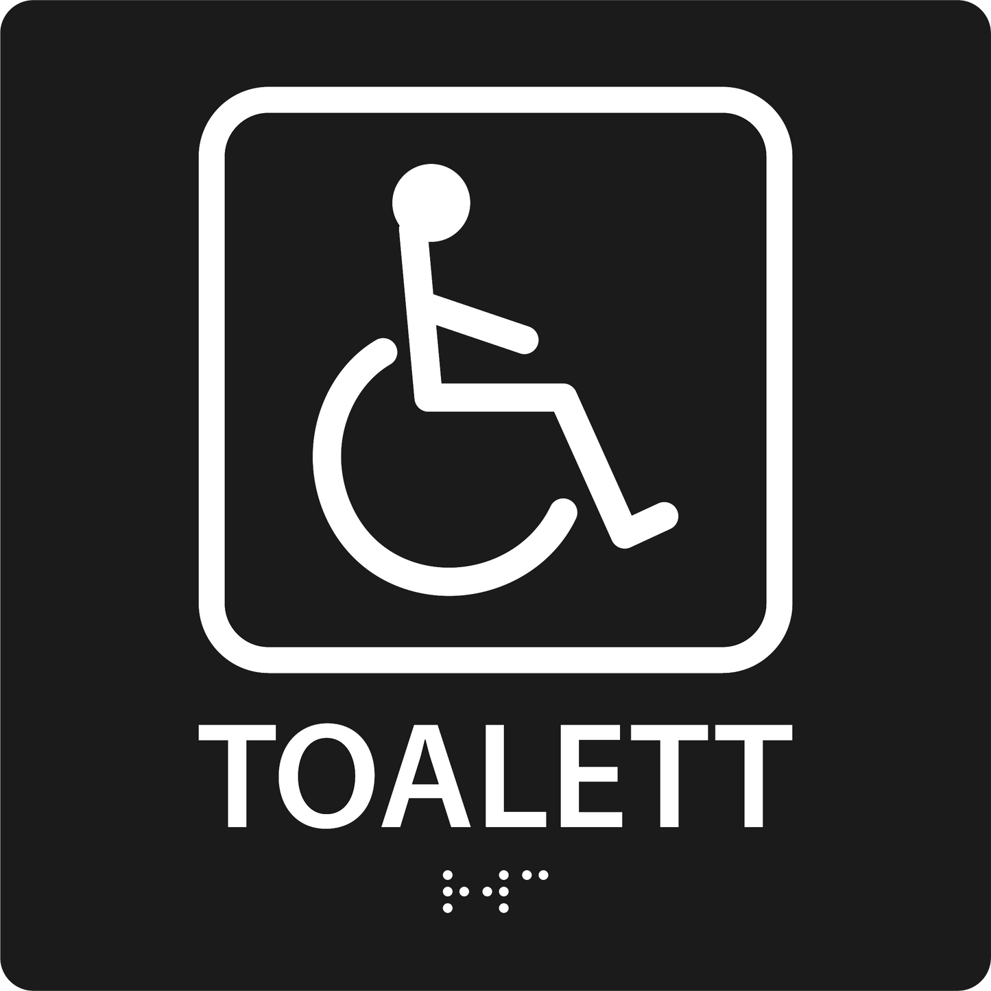 Taktil skylt - Toalett RWC