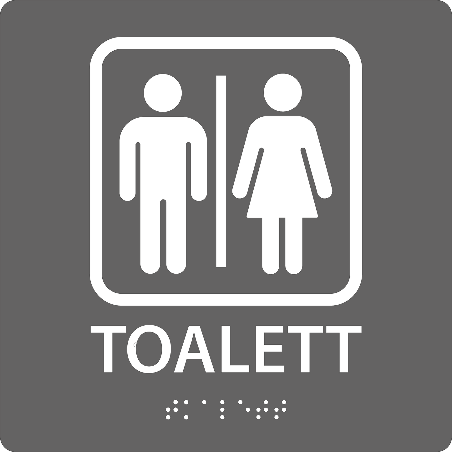Taktil skylt - Toalett