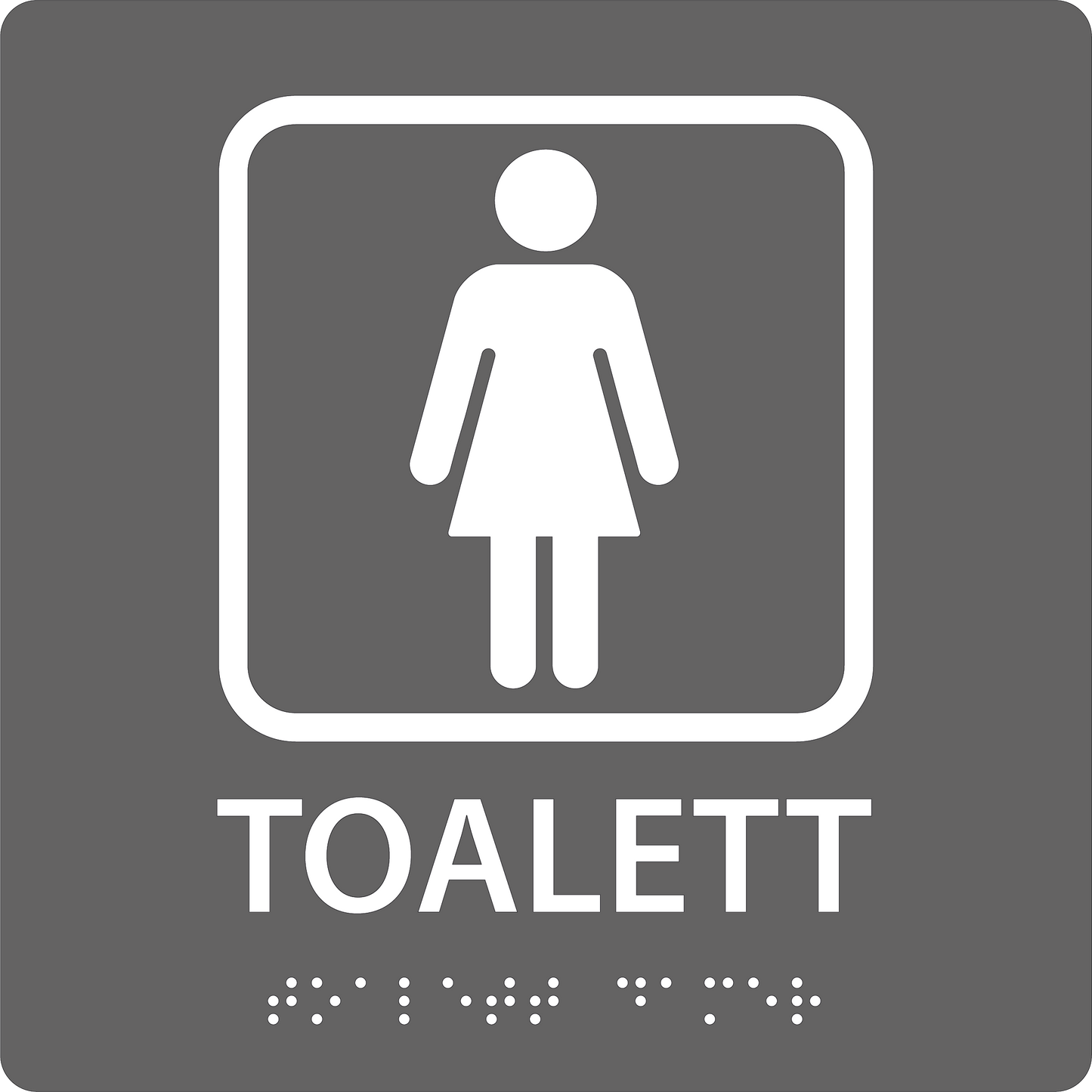 Taktil skylt - Toalett damer