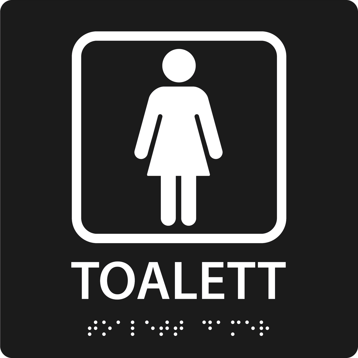 Taktil skylt - Toalett damer
