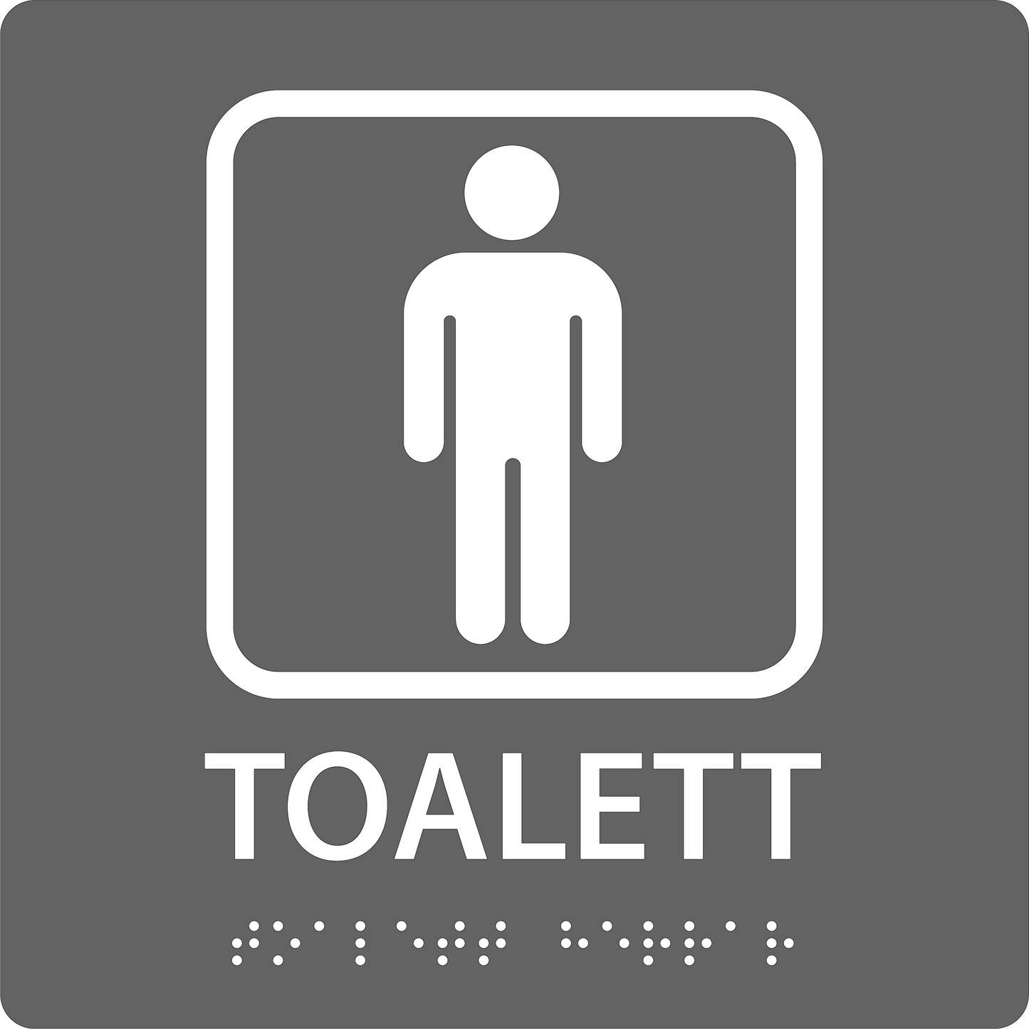 Taktil skylt - Toalett herrar