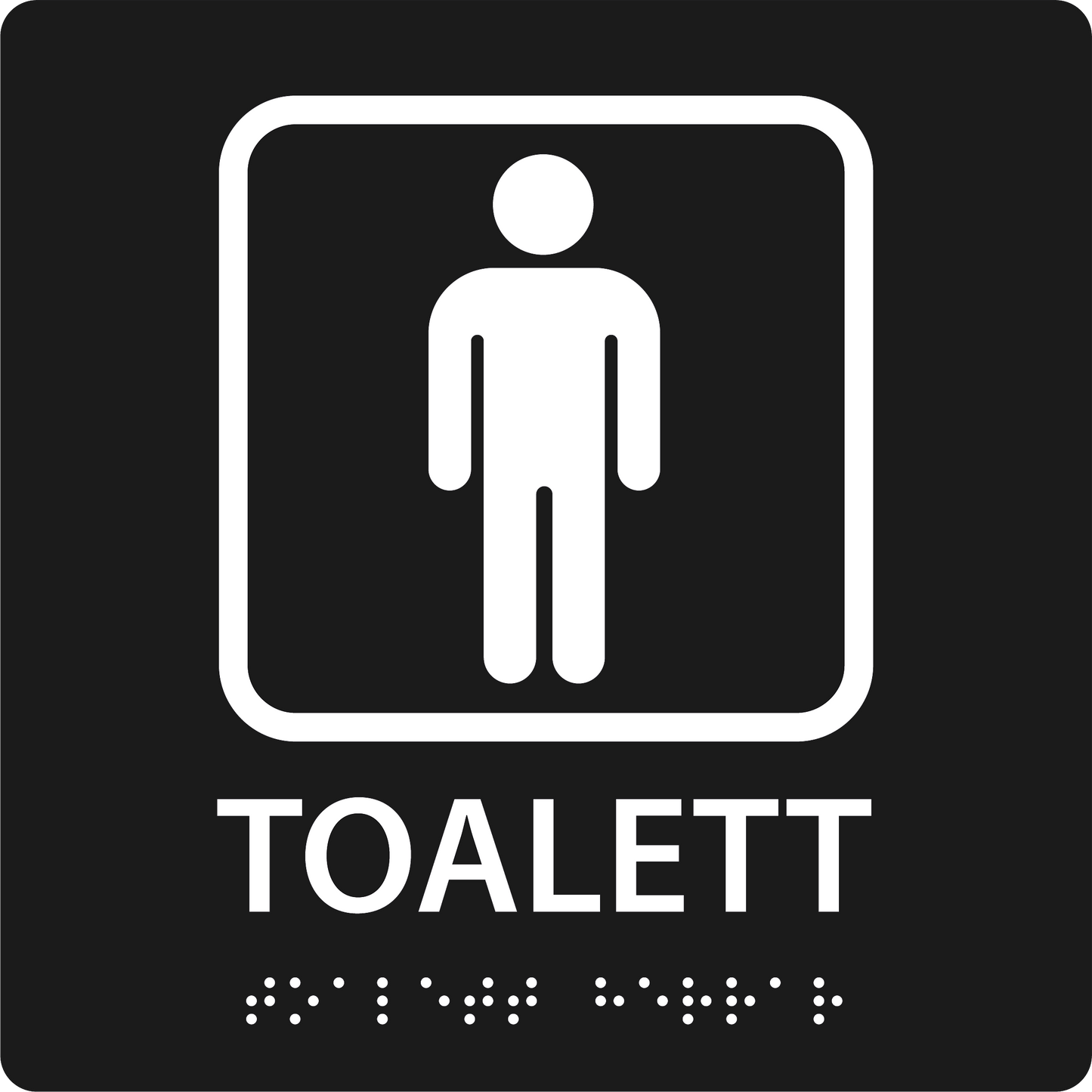 Taktil skylt - Toalett herrar