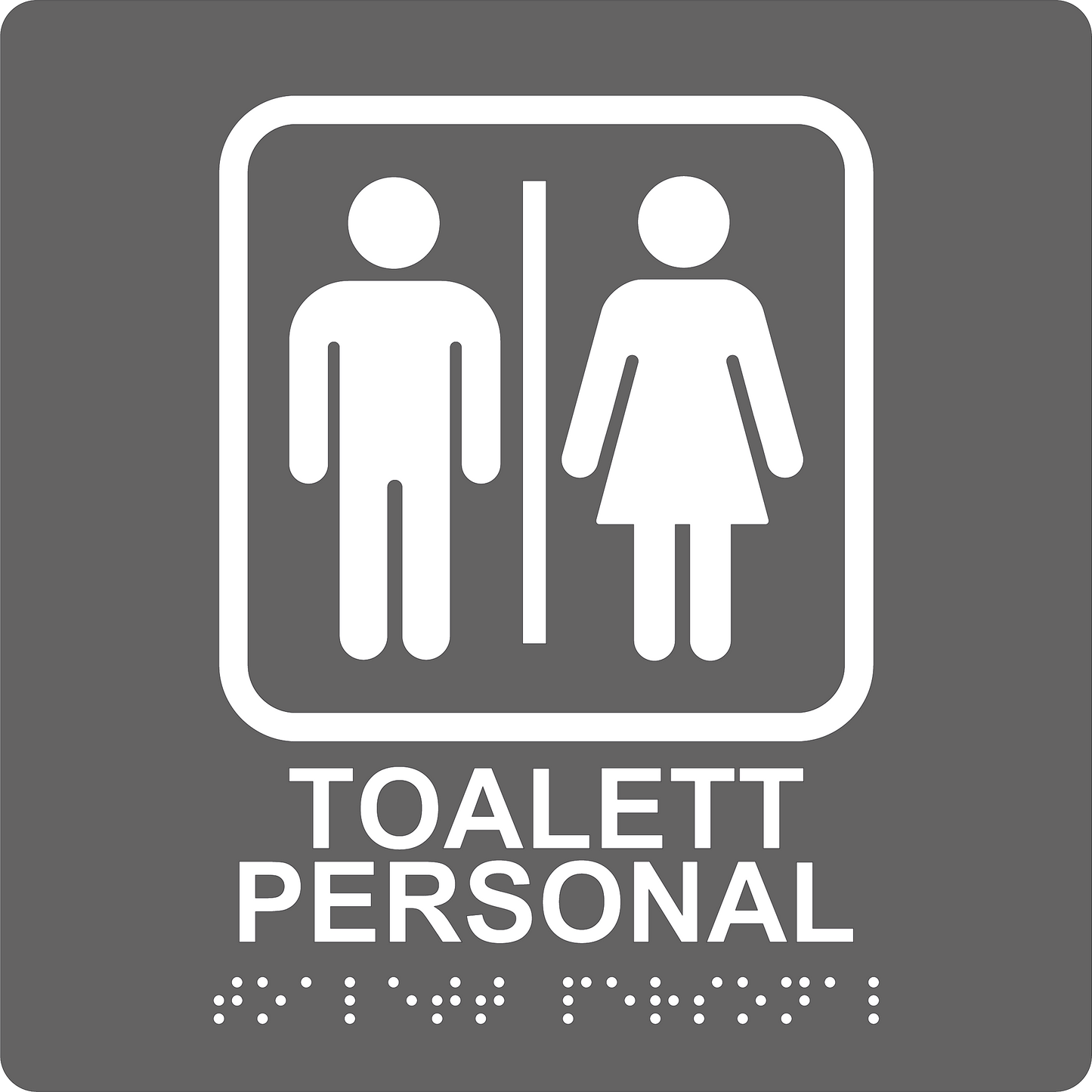 Taktil skylt - Toalett personal
