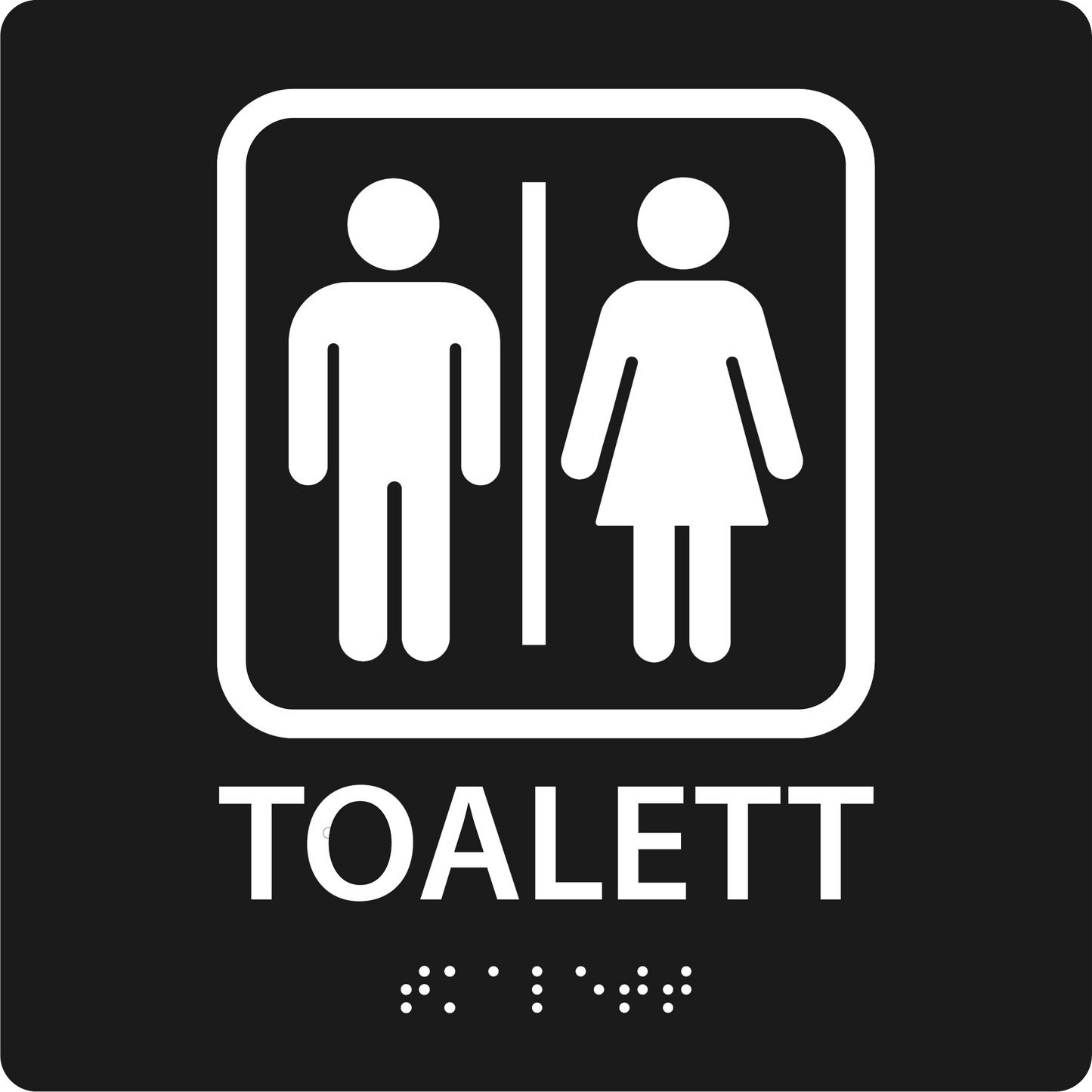 Taktil skylt - Toalett